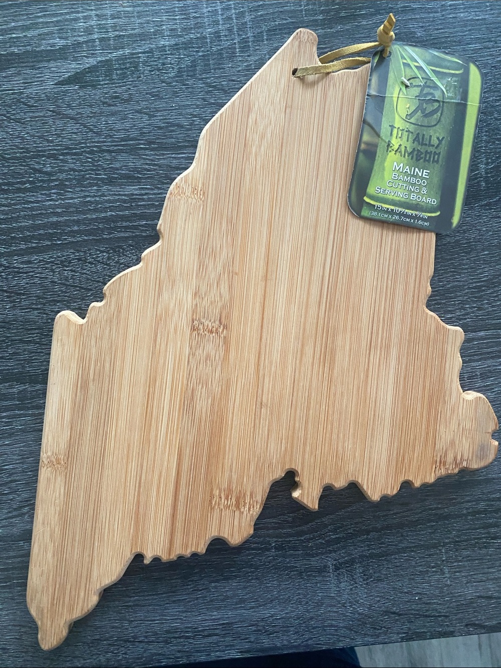 Totally Bamboo Maine Shaped Bamboo Cutting & Serving Board - Natural